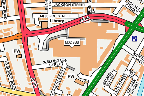 M32 9BB map - OS OpenMap – Local (Ordnance Survey)