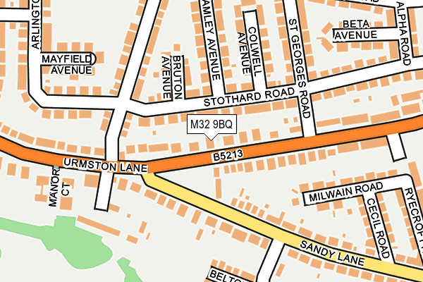 M32 9BQ map - OS OpenMap – Local (Ordnance Survey)