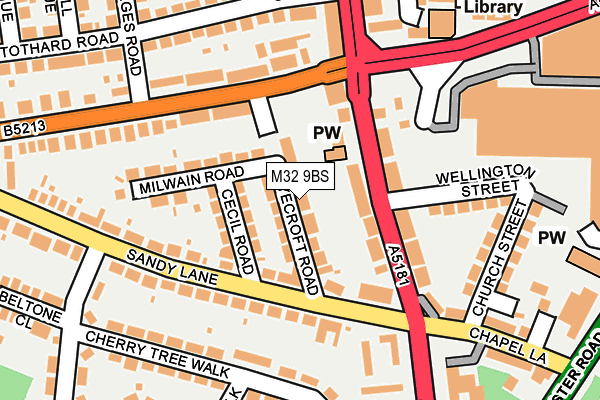 M32 9BS map - OS OpenMap – Local (Ordnance Survey)