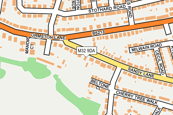 M32 9DA map - OS OpenMap – Local (Ordnance Survey)