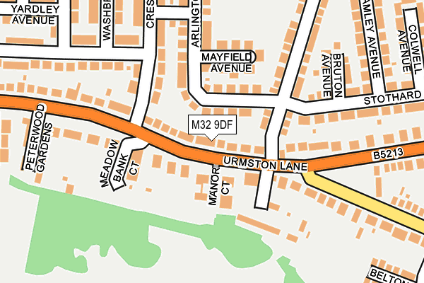 M32 9DF map - OS OpenMap – Local (Ordnance Survey)