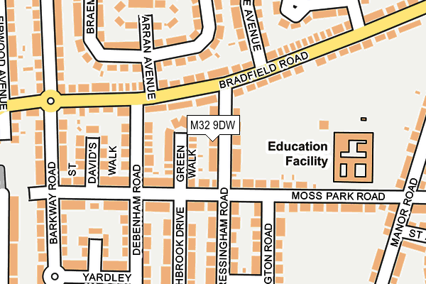 M32 9DW map - OS OpenMap – Local (Ordnance Survey)