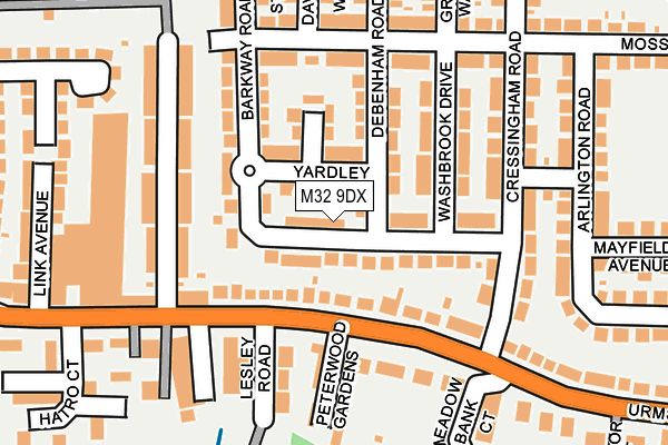 M32 9DX map - OS OpenMap – Local (Ordnance Survey)