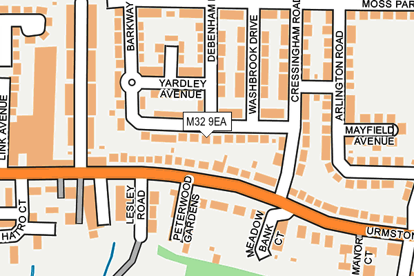 M32 9EA map - OS OpenMap – Local (Ordnance Survey)