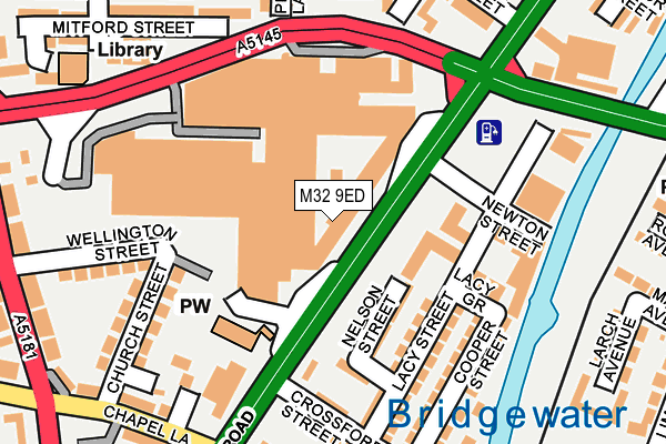 M32 9ED map - OS OpenMap – Local (Ordnance Survey)