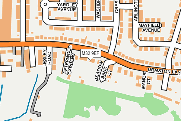 M32 9EF map - OS OpenMap – Local (Ordnance Survey)