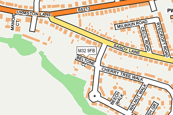 M32 9FB map - OS OpenMap – Local (Ordnance Survey)