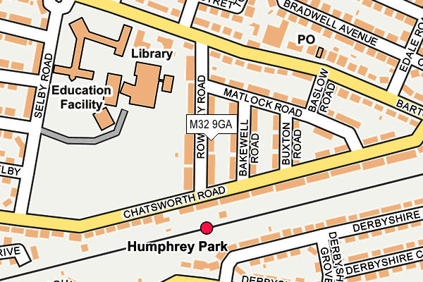 M32 9GA map - OS OpenMap – Local (Ordnance Survey)