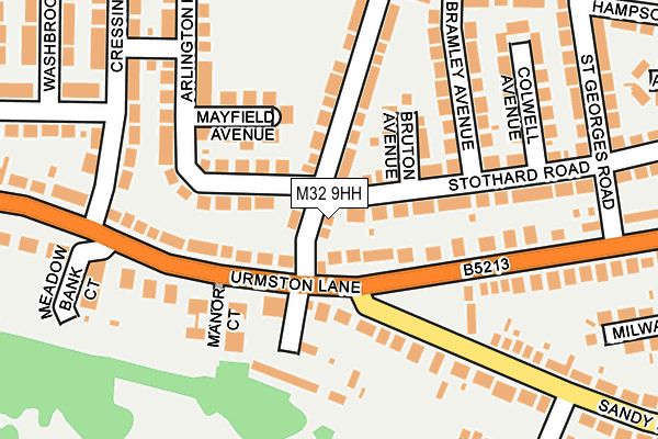 M32 9HH map - OS OpenMap – Local (Ordnance Survey)