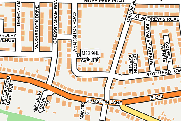 M32 9HL map - OS OpenMap – Local (Ordnance Survey)