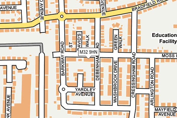 M32 9HN map - OS OpenMap – Local (Ordnance Survey)