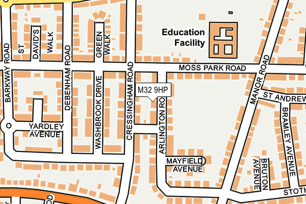 M32 9HP map - OS OpenMap – Local (Ordnance Survey)