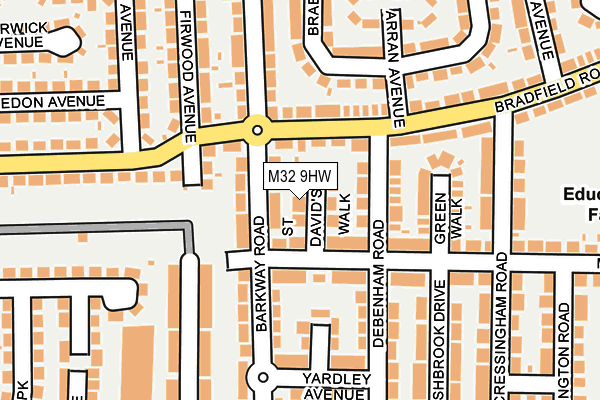 M32 9HW map - OS OpenMap – Local (Ordnance Survey)