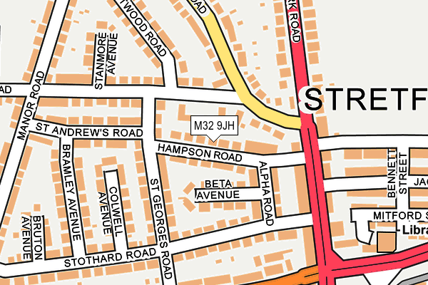 M32 9JH map - OS OpenMap – Local (Ordnance Survey)