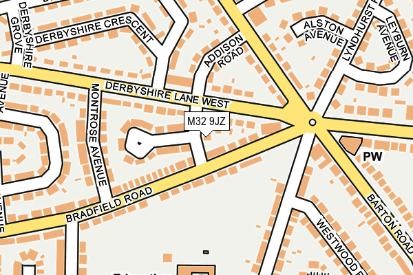 M32 9JZ map - OS OpenMap – Local (Ordnance Survey)