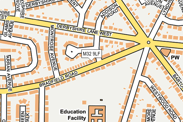 M32 9LF map - OS OpenMap – Local (Ordnance Survey)