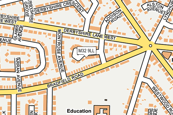 M32 9LL map - OS OpenMap – Local (Ordnance Survey)