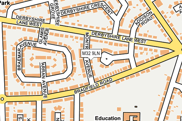 M32 9LN map - OS OpenMap – Local (Ordnance Survey)