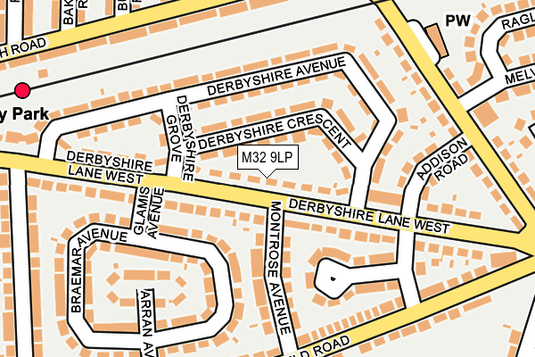 M32 9LP map - OS OpenMap – Local (Ordnance Survey)