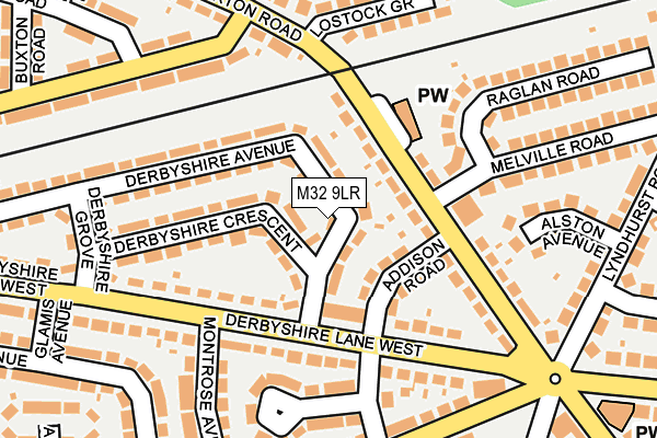 M32 9LR map - OS OpenMap – Local (Ordnance Survey)