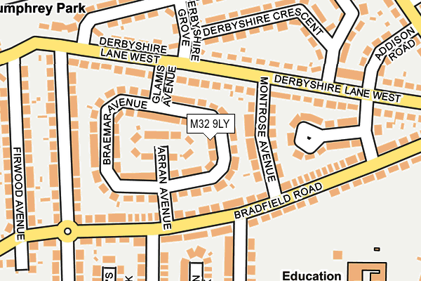 M32 9LY map - OS OpenMap – Local (Ordnance Survey)