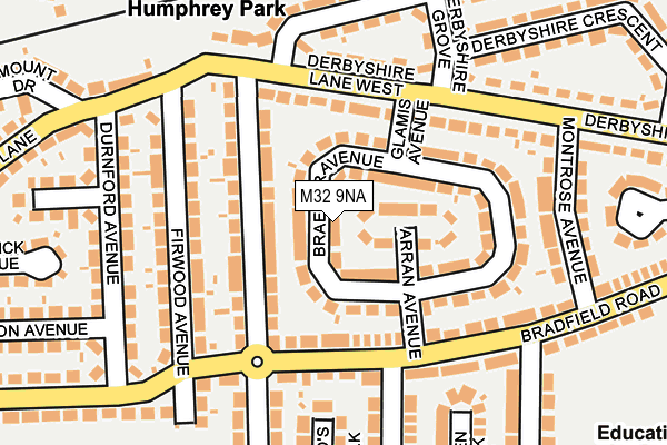 M32 9NA map - OS OpenMap – Local (Ordnance Survey)