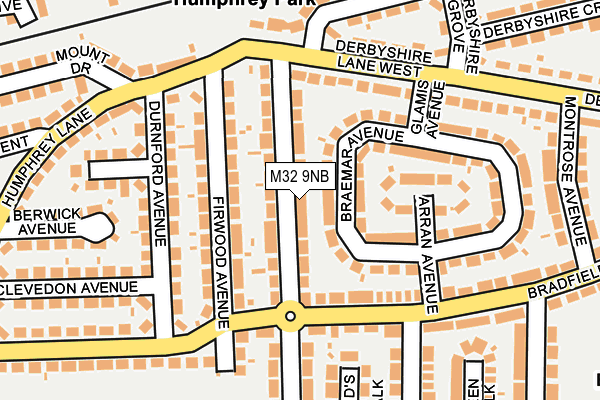 M32 9NB map - OS OpenMap – Local (Ordnance Survey)