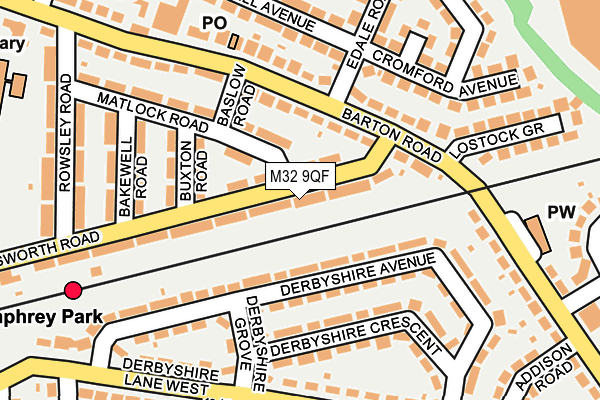 M32 9QF map - OS OpenMap – Local (Ordnance Survey)