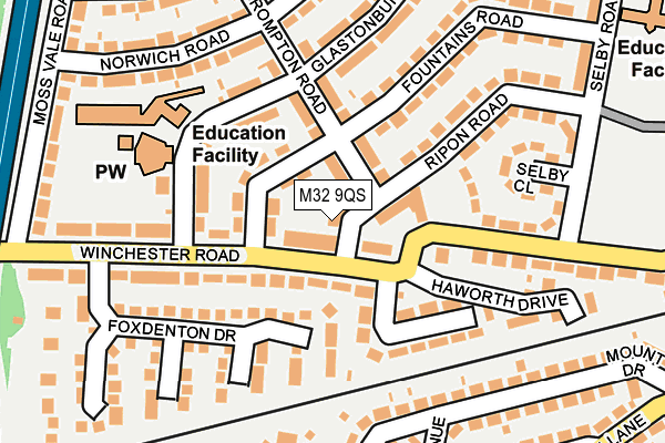 M32 9QS map - OS OpenMap – Local (Ordnance Survey)