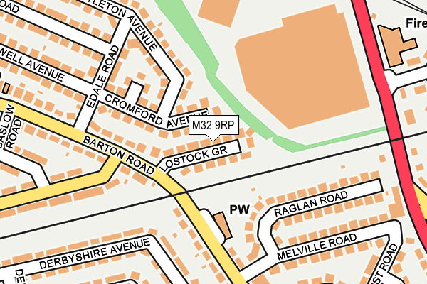 M32 9RP map - OS OpenMap – Local (Ordnance Survey)