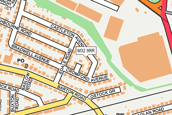 M32 9RR map - OS OpenMap – Local (Ordnance Survey)