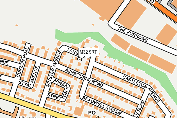 M32 9RT map - OS OpenMap – Local (Ordnance Survey)