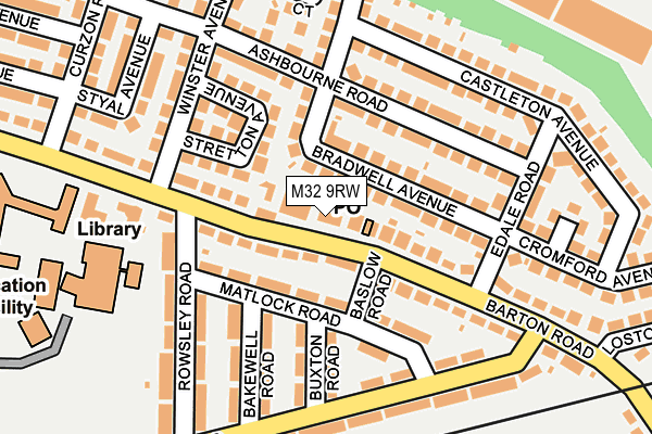 M32 9RW map - OS OpenMap – Local (Ordnance Survey)