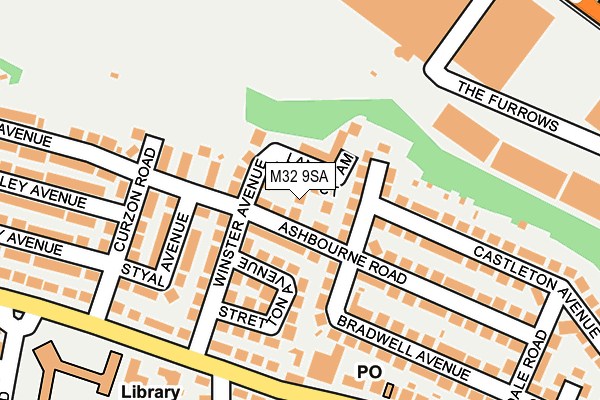 M32 9SA map - OS OpenMap – Local (Ordnance Survey)