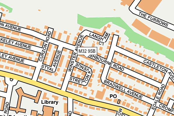 M32 9SB map - OS OpenMap – Local (Ordnance Survey)