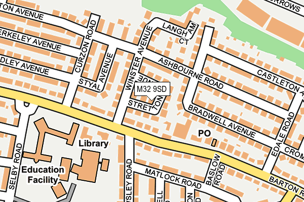 M32 9SD map - OS OpenMap – Local (Ordnance Survey)