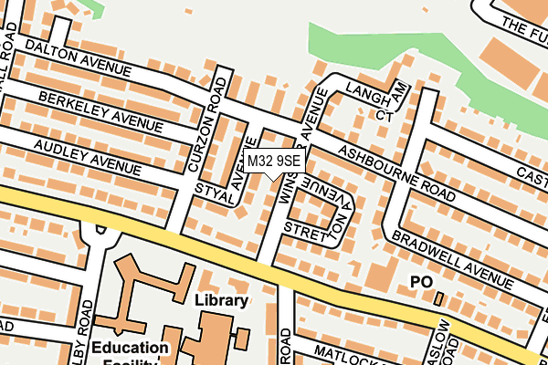 M32 9SE map - OS OpenMap – Local (Ordnance Survey)