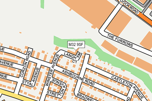 M32 9SF map - OS OpenMap – Local (Ordnance Survey)