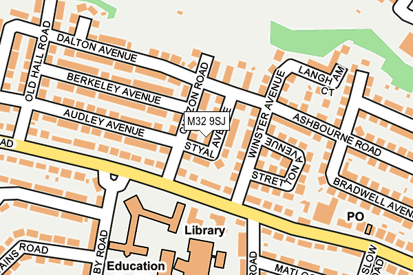 M32 9SJ map - OS OpenMap – Local (Ordnance Survey)