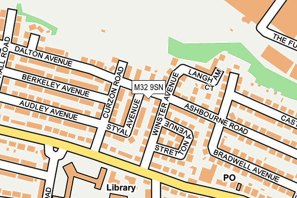 M32 9SN map - OS OpenMap – Local (Ordnance Survey)