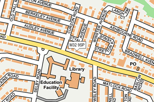 M32 9SP map - OS OpenMap – Local (Ordnance Survey)