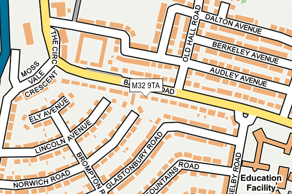 M32 9TA map - OS OpenMap – Local (Ordnance Survey)