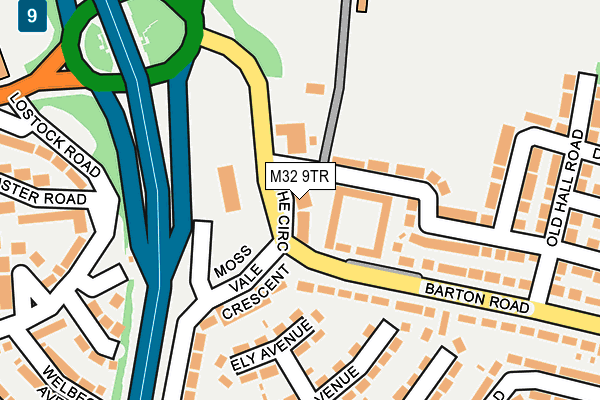 M32 9TR map - OS OpenMap – Local (Ordnance Survey)