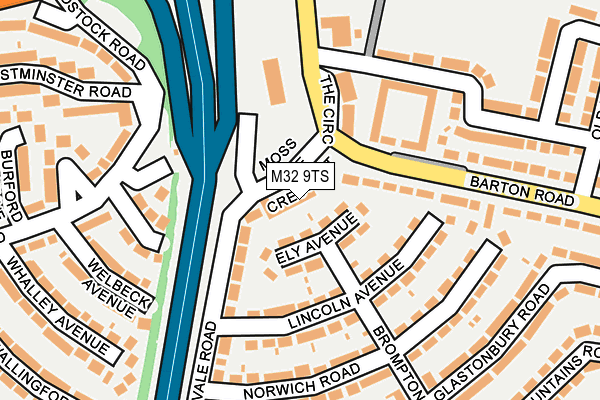 M32 9TS map - OS OpenMap – Local (Ordnance Survey)