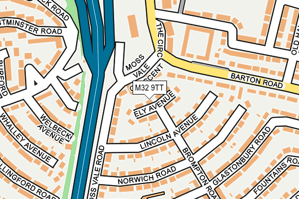 M32 9TT map - OS OpenMap – Local (Ordnance Survey)