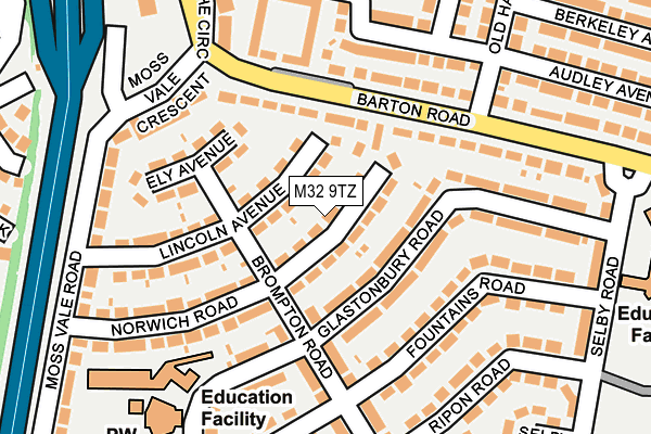 M32 9TZ map - OS OpenMap – Local (Ordnance Survey)