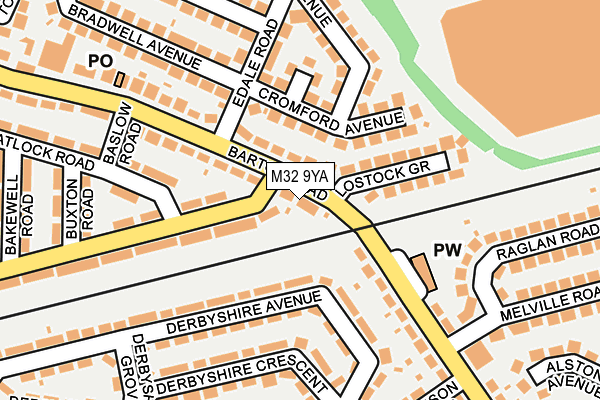 M32 9YA map - OS OpenMap – Local (Ordnance Survey)