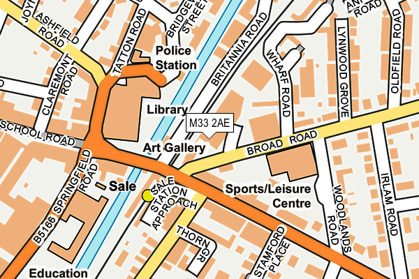 M33 2AE map - OS OpenMap – Local (Ordnance Survey)