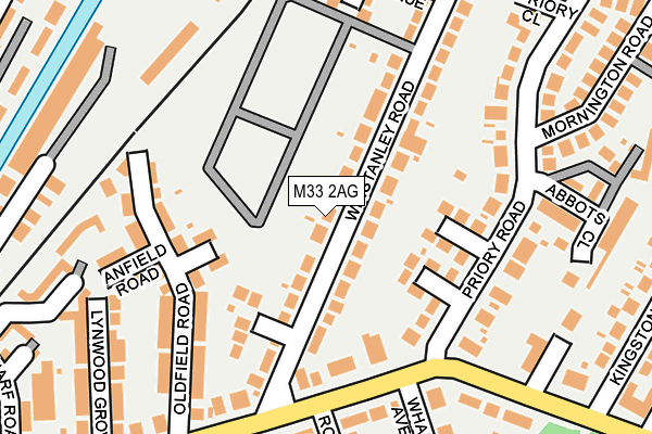 M33 2AG map - OS OpenMap – Local (Ordnance Survey)
