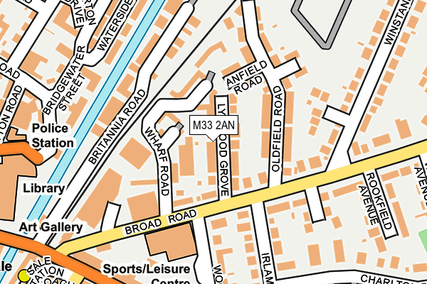 M33 2AN map - OS OpenMap – Local (Ordnance Survey)